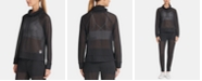 DKNY Mesh Funnel-Neck Top